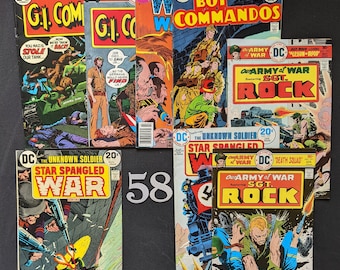 DC Combat Comic Book Collection, Sgt. Rock, Boy Commandos, GI Combat, Star Spangled War