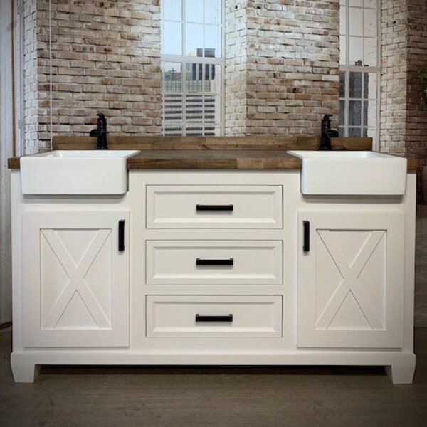 Bathroom Vanity Double Sink Etsy