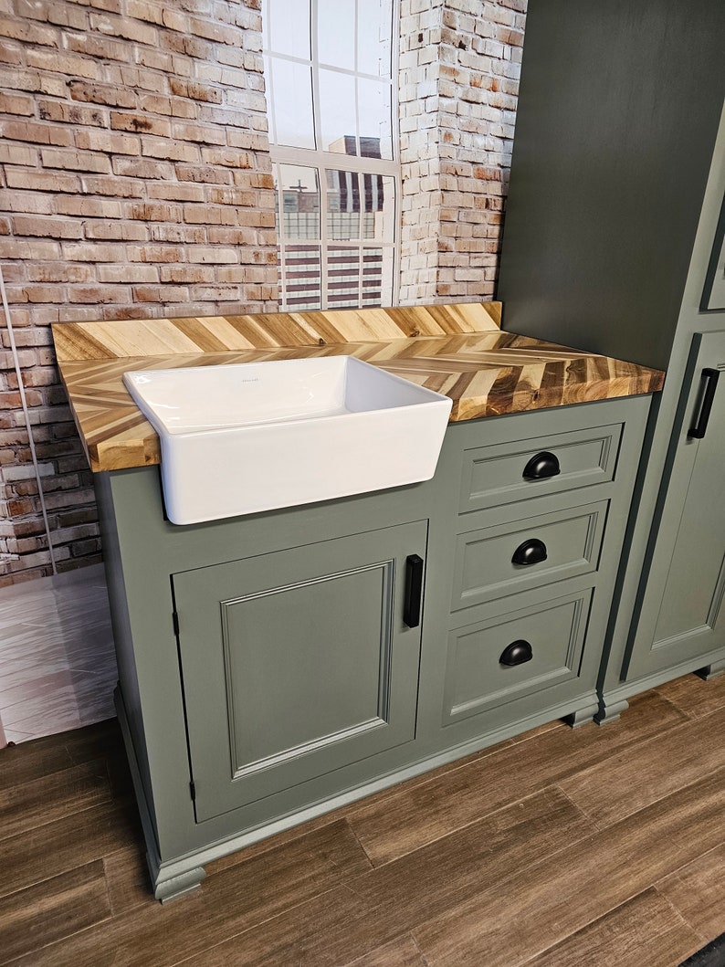 Apron Sink Vanity & Linen Closet free Shipping Etsy