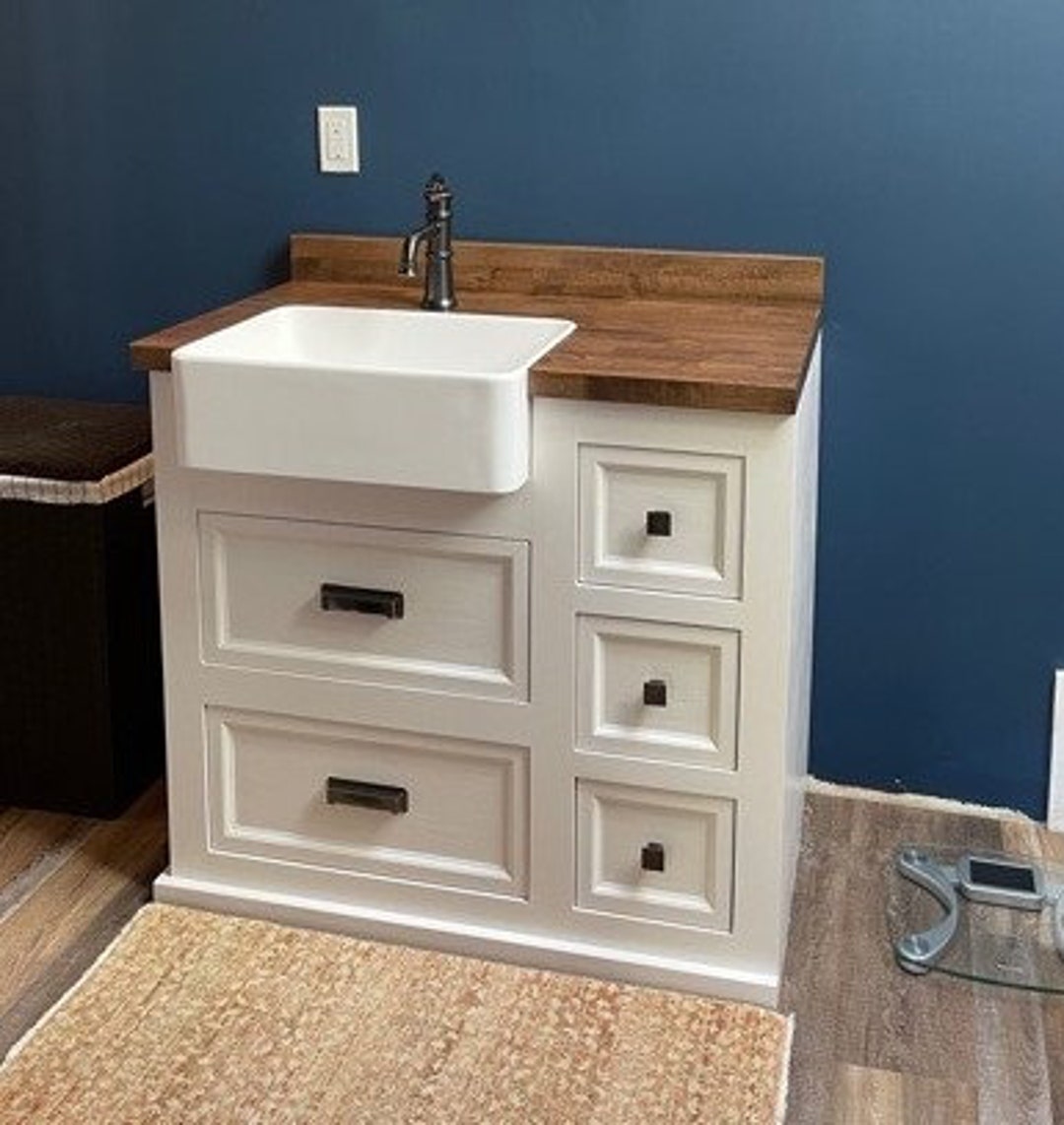 Lunar Apron Sink Bathroom Vanity free Shipping Etsy