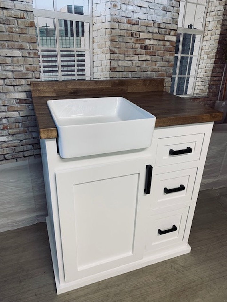 Apron Sink Bath Vanity Etsy
