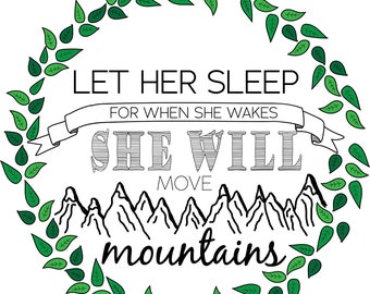 Let Her Sleep Printable Artwork