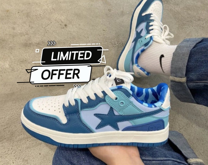 Skateboard Y2K Sneaker Streetwear Star Sneaker High School Etsy