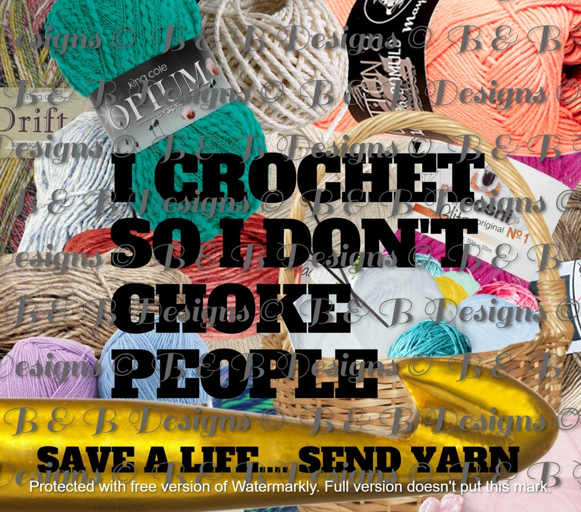 I Crochet so I Don't Choke People 20oz Tumbler Wrap - Etsy