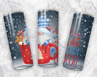 Gnomes Merry Christmas, 20oz Skinny, Tumbler Wrap, Digital Download, Sublimation Design, Digital File