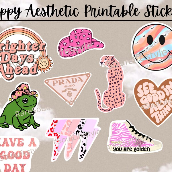 Preppy Stickers Etsy