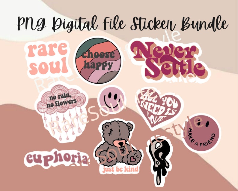 cute sticker bundle aesthetic stickers printable stickers