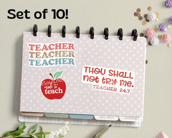 Teacher Stickers - Dainty Set (3 sheets) – AFG Designs