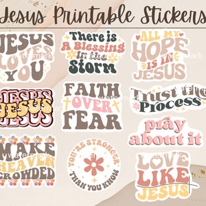 Religious Printable Stickers Bible Stickers Christian Stickers Girly Bible  Stickers Jesus Stickers Faith Bundle Bible Quotes 