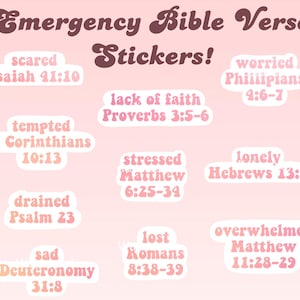 Bible Verse Stickers | Christian Stickers | Jesus Stickers | Motivational Stickers | Mental Health Stickers | Inspirational Stickers | Print