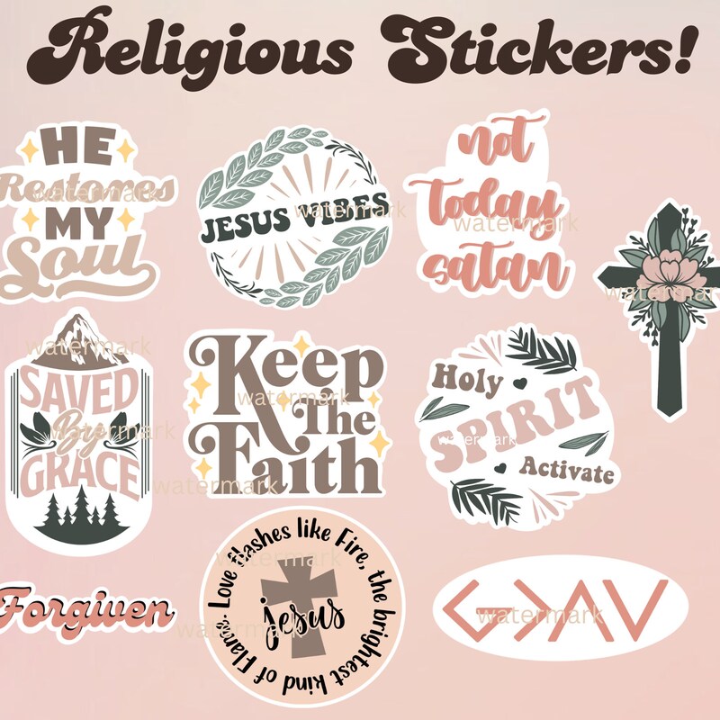 Christian Stickers - Etsy