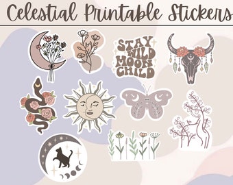 Celestial bundle png / Printable Stickers