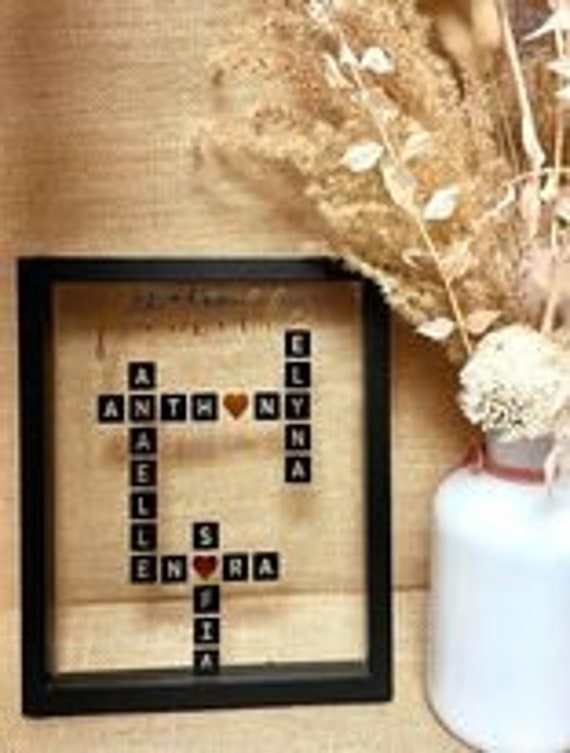 Cadre Personnalisé Façon Scrabble