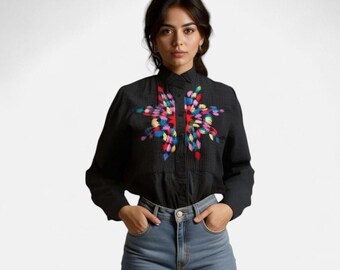 Southwest Canyon Vintage 1993 Embroidered Southwestern Button Up