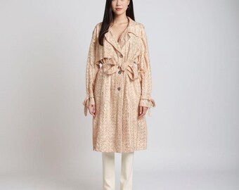 Victor by Victor Costa Eyelet Trench Coat