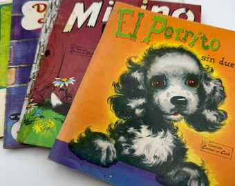 Vintage 1970's to 1980's Spanish Children’s Soft Cover Picture Book Lot