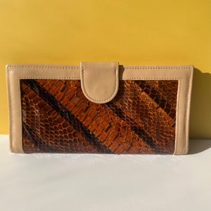 Monedero de piel de vaca Vintage Saks Fifth Avenue