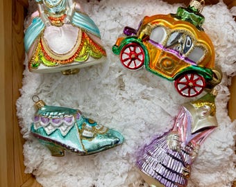 Cinderella Polonaise 5 Piece Collection Komozja Glass Ornament Set