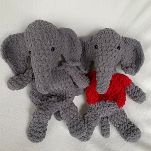 Elephant Snuggler  |  Lovey | Stuffed Elephant |  Handmade Crochet Keepsake Heirloom  |  Baby Shower Gift  |  Security Blanket