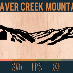 Beaver Creek Mountain SVG Outline | Digital Cut File | Beaver Creek Ski Resort near Avon, Colorado |  DXF & EPS Files Included