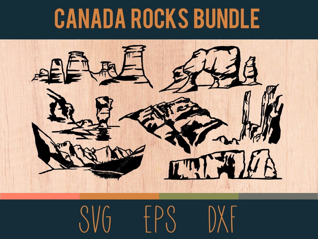 Canada Rocks SVG Bundle | Digital Files | Banff, Balancing Rock ...