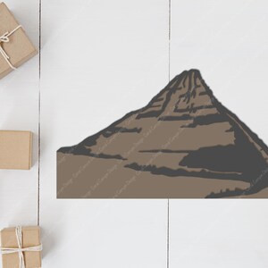 Layered Bearhat Mountain Outline | SVG Digital Cut File | Two Layers ...