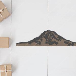 Layered Mount Rainier SVG Outline | Digital Cut File | Two Layers ...