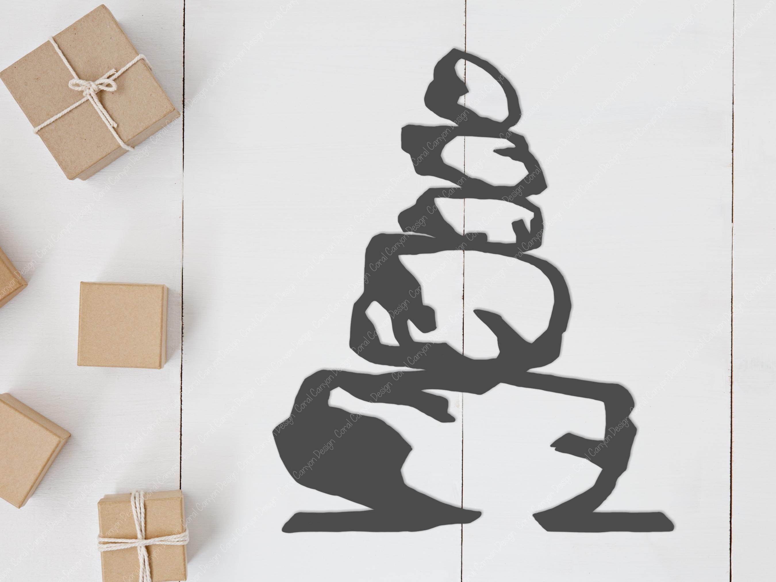 Rock Cairn 1 SVG Outline | Digital Cut File | Trail Marker of Stacked ...