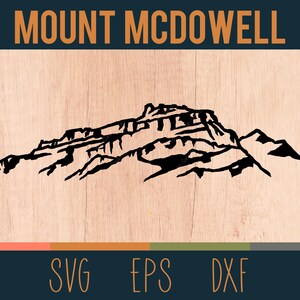Mont McDowell SVG Contour | Fichier de coupe numérique | Montagne Rouge | Rivière Salée inférieure | Mesa, Arizona | Fichiers DXF et EPS inclus