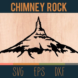 Chimney Rock SVG Contour | | de fichier de découpe numérique Lieu historique national de Chimney Rock, Nevada | Fichiers DXF et EPS inclus