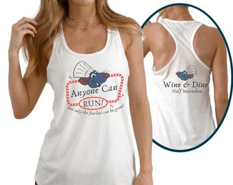 Wine and Dine Half Marathon Tank: Epcot Race, Remy Mouse Run Shirt