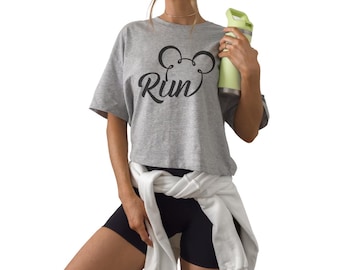 Magic Mile Mickey Run Crop Top: Magical Race Shirt