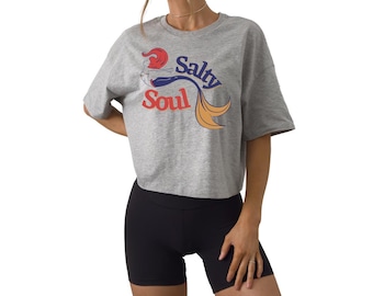 Salty Soul Mermaid Tank Top: Retro Beach Summer Gift