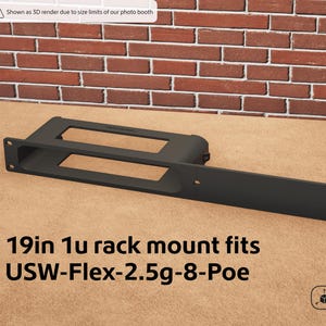 19in 1U Rack Mount fits UniFi USW-Flex-2.5G-8-PoE | 1u Mount for Standard 19&quot; Server Racks