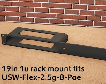 19in 1U Rack Mount fits UniFi USW-Flex-2.5G-8-PoE or USW-Flex-2.5G-8 | 1u Mount for Standard 19" Server Racks