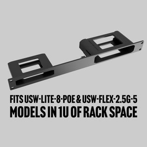 Unifi USW-Lite-8-POE and USW-Flex-2.5G-5 Compatible combination 1U Rack Mount