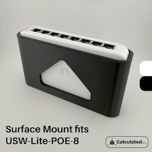 Surface Wall Mount for UniFi USW-Lite-8-POE | Durable PETG | Black or White