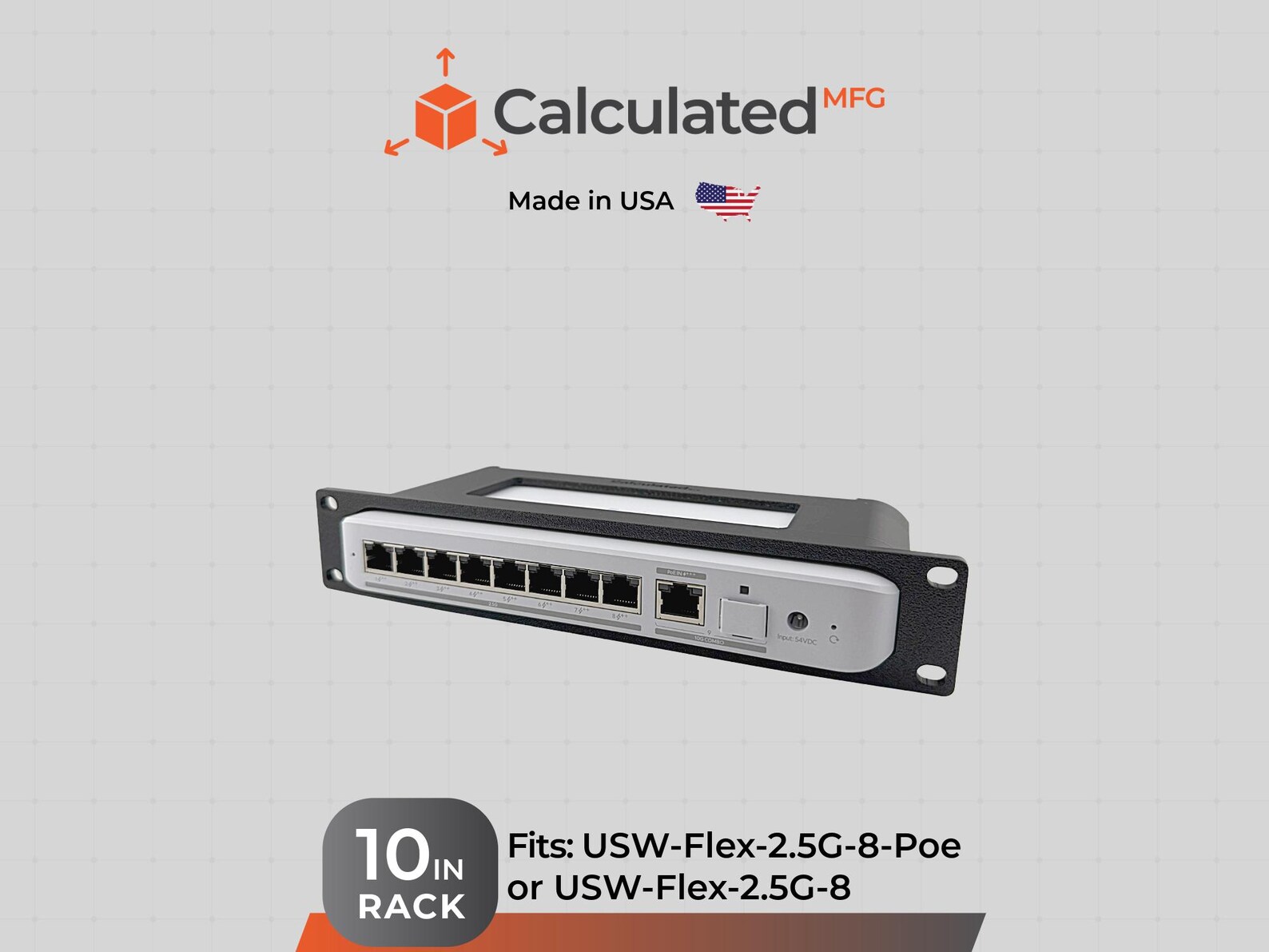 10in 1U Rack Mount Fits Unifi Usw-flex-2.5g-8-poe and Usw-flex-2.5g - 8 ...