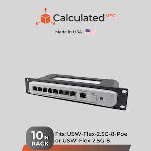 10-in-1U rackmontage past op UniFi USW-Flex-2.5G-8-PoE en USW-Flex-2.5G-8 | 1u-montage voor standaard 10" serverracks
