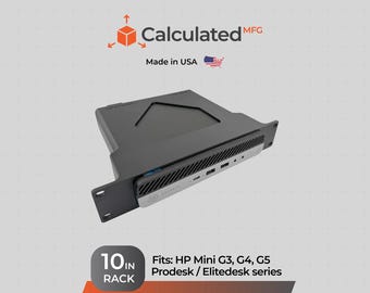 1U Rack Mount for HP ProDesk & EliteDesk Micro PCs (G3/G4/G5) | Fits 10” Server Racks
