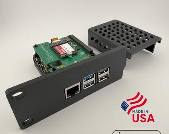 Raspberry Pi 5 Rack Mount Case | Half-Rack 1U Design | Compatible with Official Cooler & M.2 Hat
