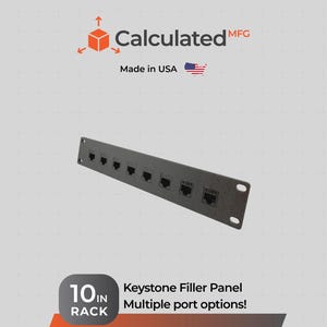 1HE 7, 8, oder 10 Port Keystone Jack Patch Panel