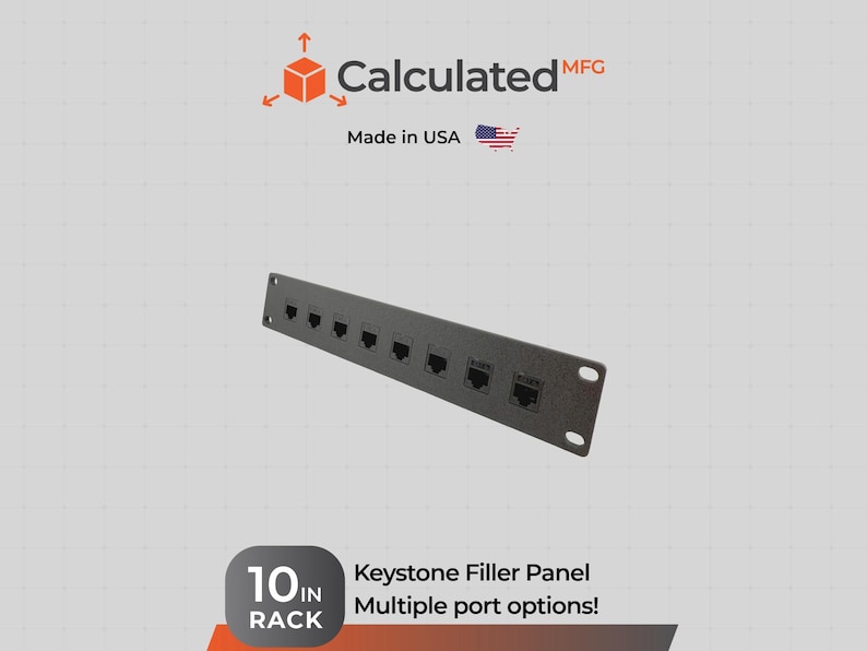 1HE 7, 8, oder 10 Port Keystone Jack Patch Panel Bild 1
