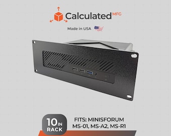 2U 10" Rack Mount for Minisforum MS-01 / MS-A2 / MS-R1 | Anti-Sag High Airflow Mount