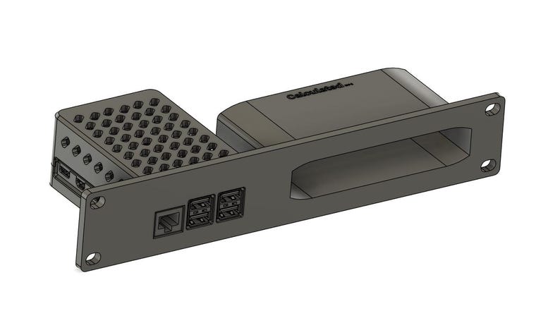 1U Custom Ras Pi5 and Unifi USW Flex Mini Mount for Standard 10in ...