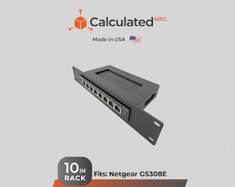 1U - 10in Rack Mount – Fits Netgear GS308E | Bracket for 8-Port Switch