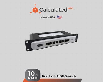 10in 1U Rack Mount fits UniFi UDB-Switch | 1u Mount for Standard 10" Server Racks