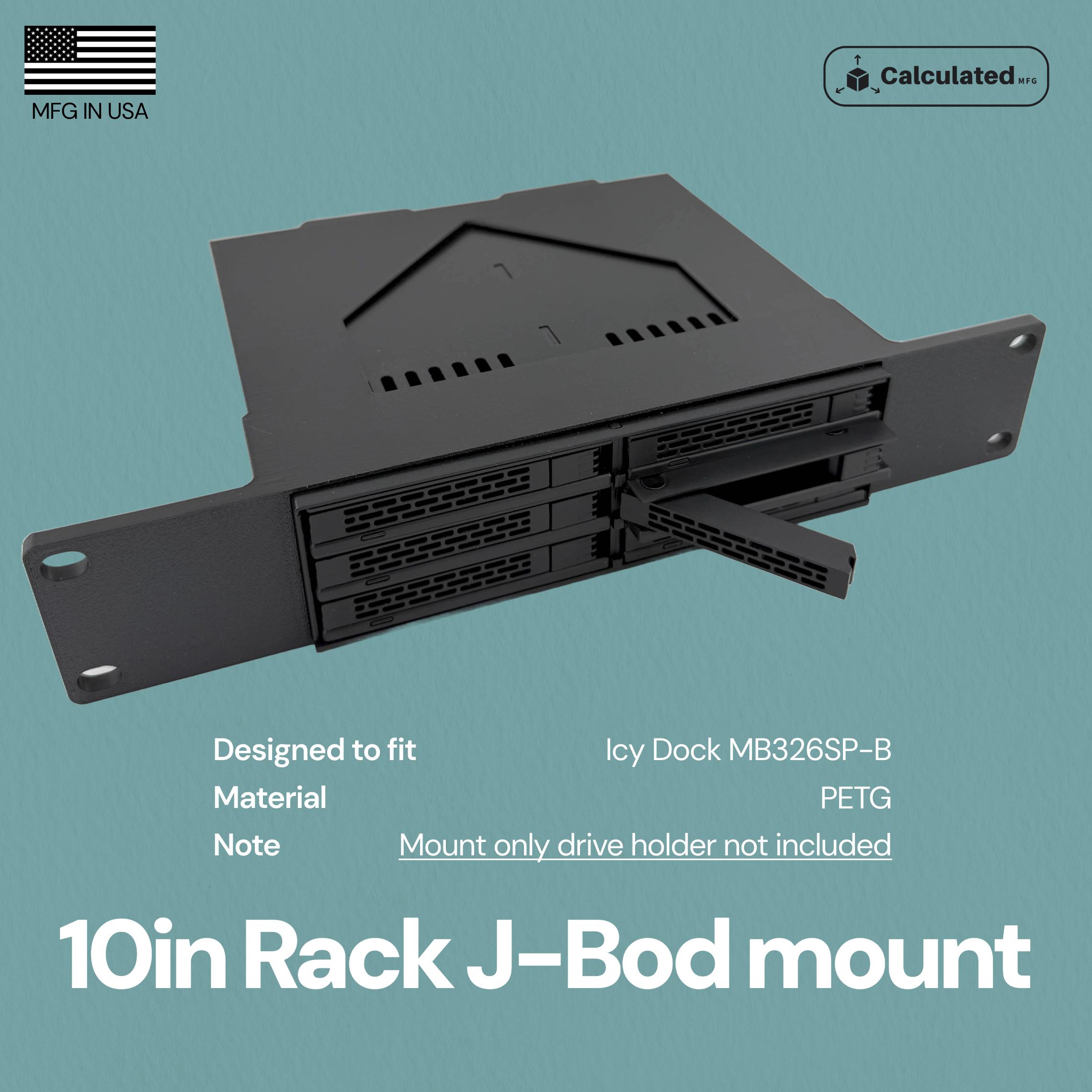 10in Rack Mount for ICY Dock MB326SP-B | 3D Printed JBOD Enclosure ...
