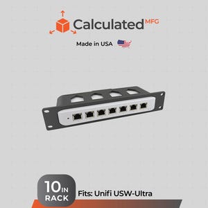 10" rackmontage voor UniFi USW-Ultra – 1U netwerkswitchhouder voor 10" serverracks