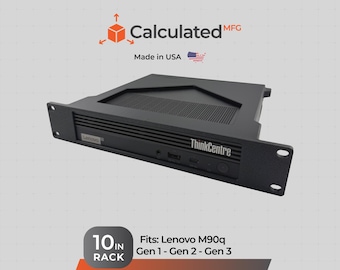 10" Rack Mount fits Lenovo ThinkCentre M90q Gen 1 / Gen 2 / Gen 3 | 1U 10-inch Lenovo ThinkCentre M90q mount